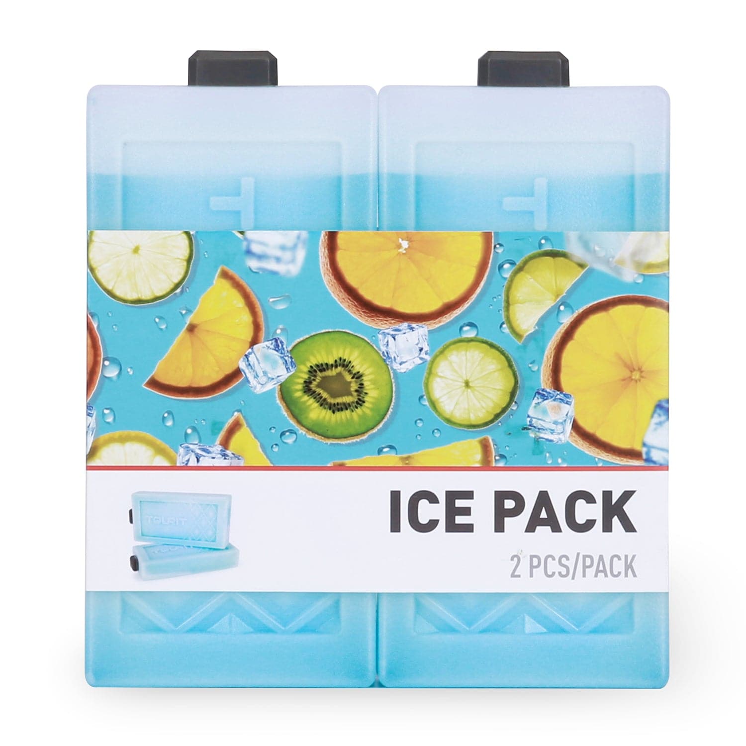 Short Reusable Ice Packs - 100% BPA-Free, Safe & Long Lasting Packs, 4 / Blue