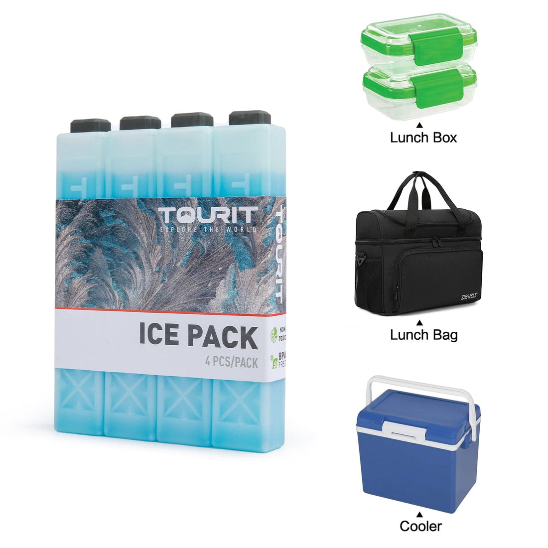 Portable Ice Packs Slim Long-Lasting for Lunch Box Camping Reusable Freezer  Pack