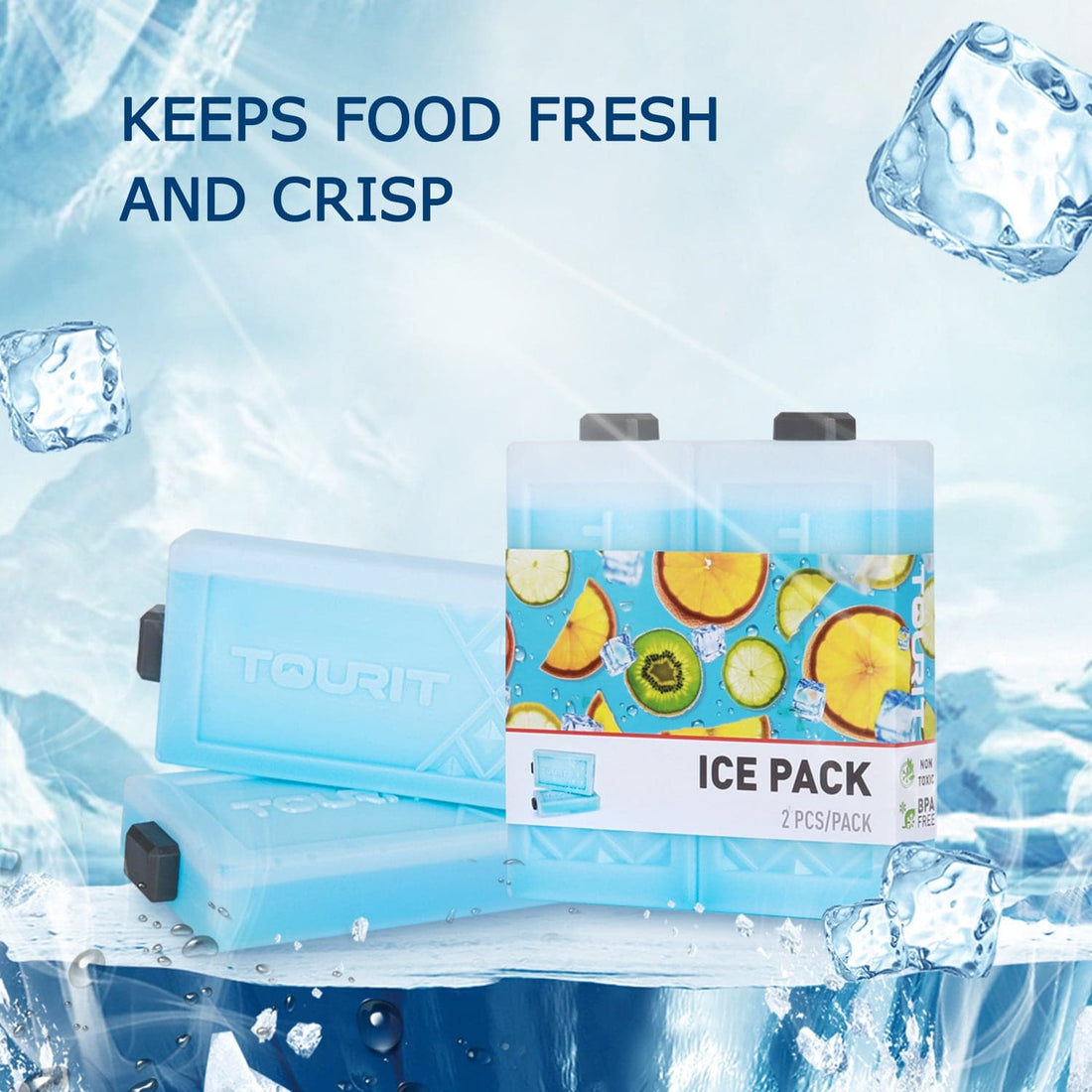 Freezer Blocks Cool Bag Ice Packs Cooler Cubes Portable Car Picnic Lunch Box  | DIY at B&Q