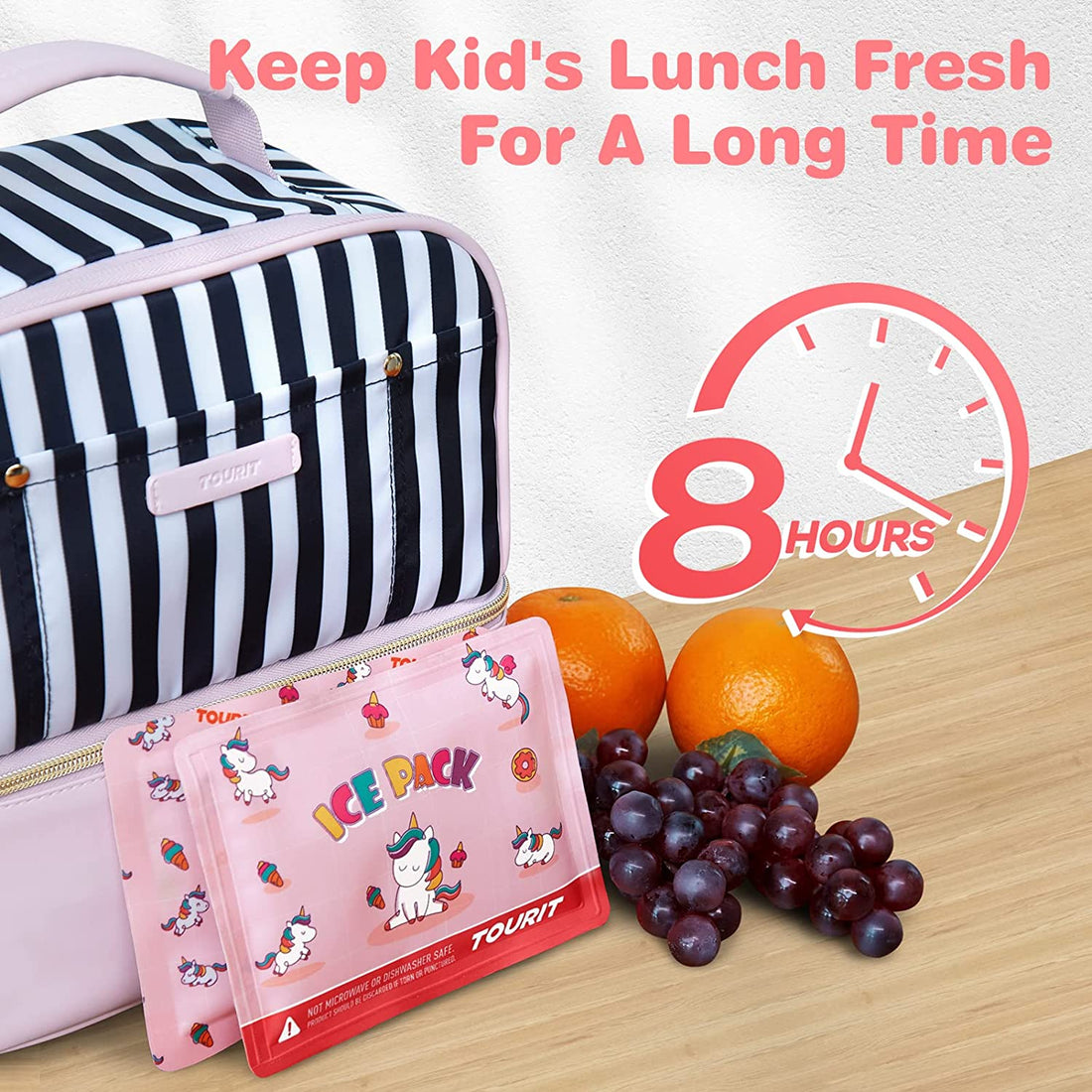 Monkey Business Kids Ice Packs for Lunch Box/Lunch Ice Packs Reusable/Slim  Ice Packs Perfect for Your Kid's Lunch Box/Fun Freezer Packs Your Kids Will